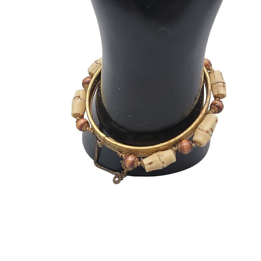 Miriam Haskell Rare Hinged Clamper Bangle Bracele… - image 4